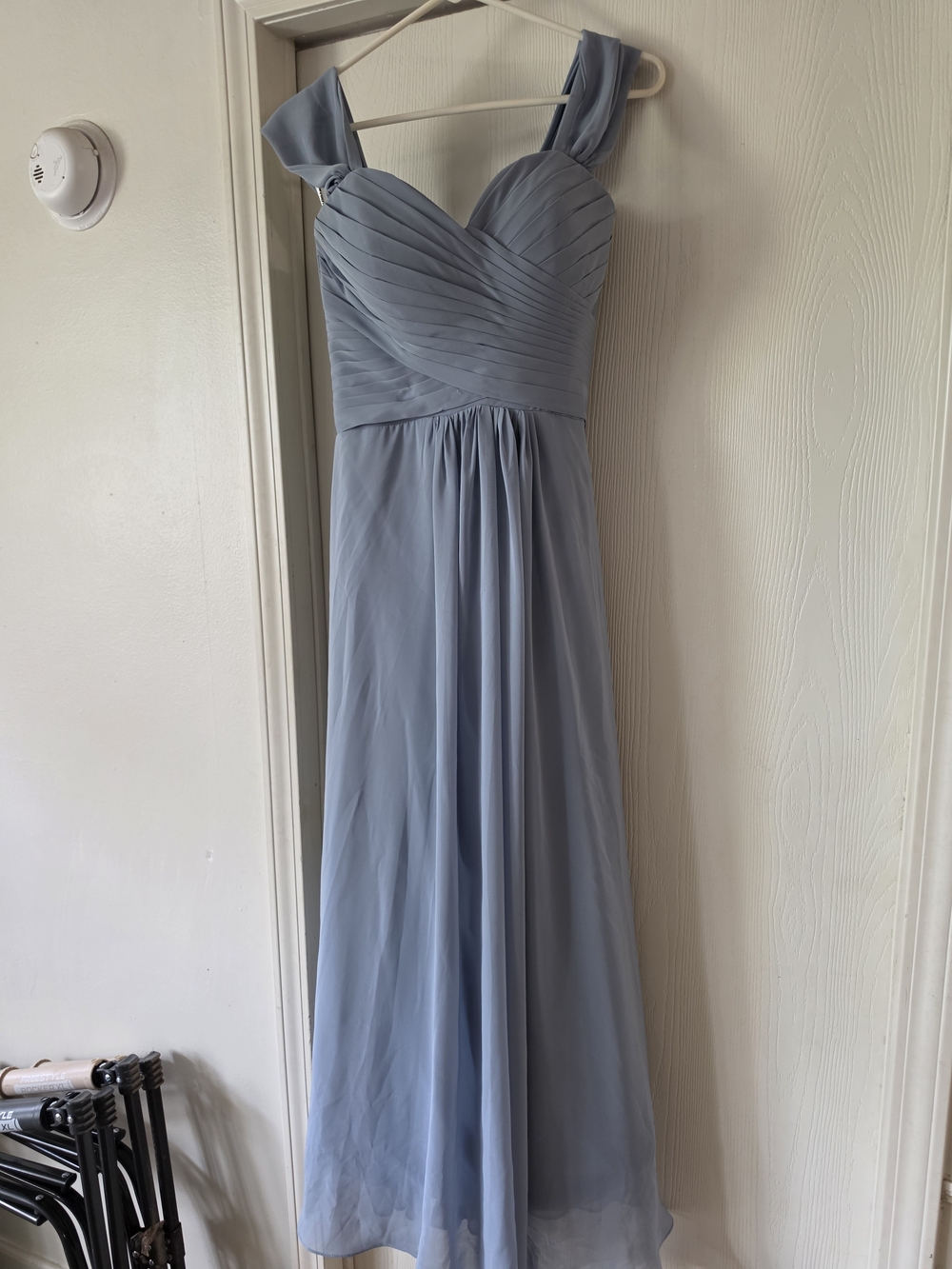 Chiffon Pleated Sweetheart Prom Dress in Light Blue